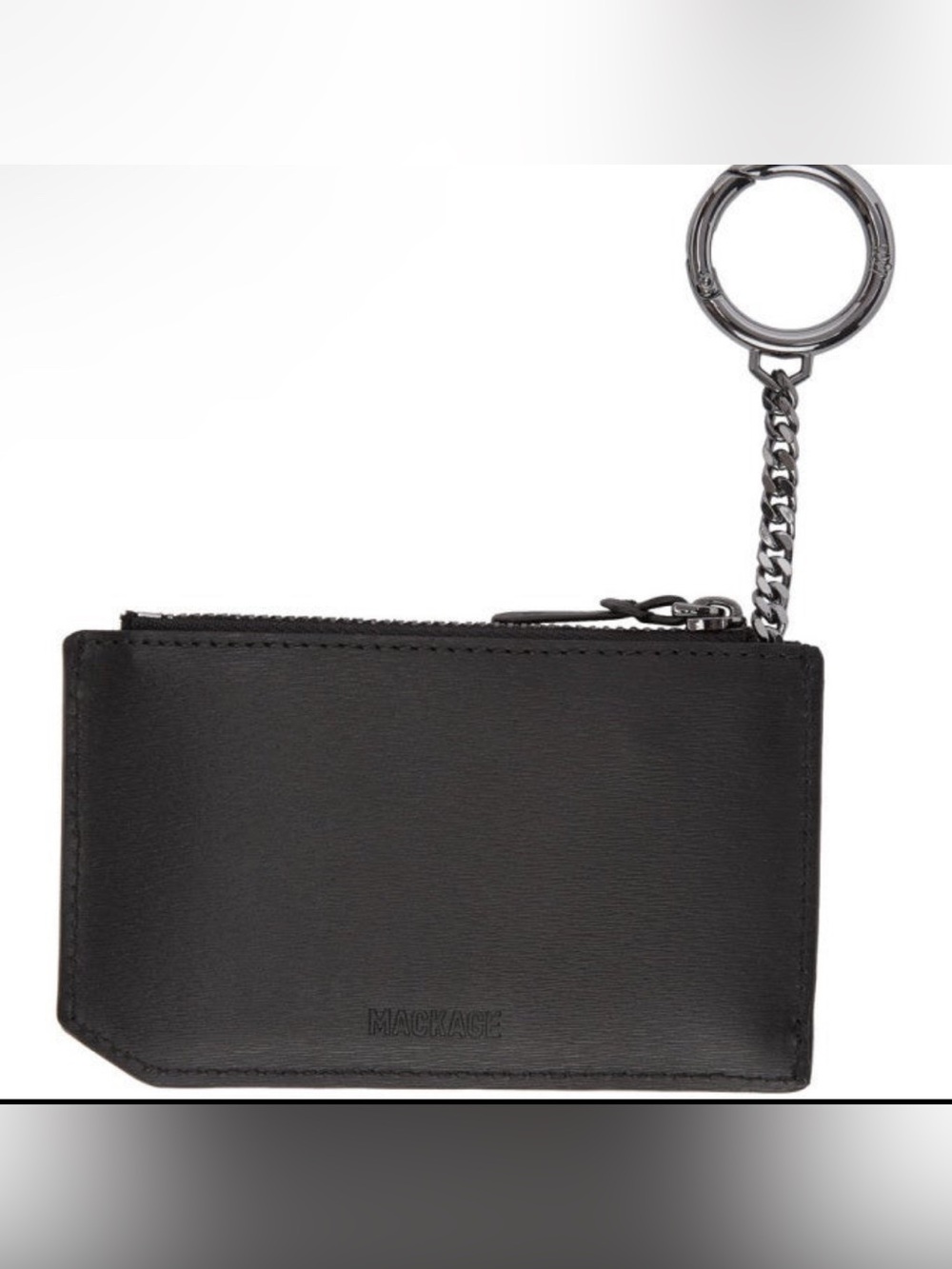 Mackage Zip Card Case With Keychain Black.